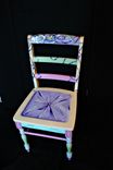 Hand Painted Trompe L'Oeil Accent Chair 1 small