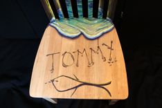 Hand Painted Beach Themed Chair 2 small