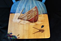 Hand Painted Underwater Shipwreck Chair 2 small