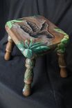 Hand Painted Dinosaur Footprint Child's Footstool 5 small
