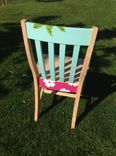Hand Painted Girl's Surfboard Themed Accent Chair 5 small