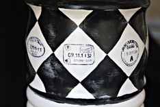 Custom Painted Dining Room Table With Travel Theme 4 small