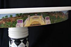 Custom Painted Dining Room Table With Travel Theme 5 small