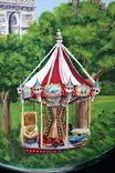 Custom Painted Paris Themed Kitchen Stool 4 small