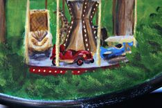 Custom Painted Paris Themed Kitchen Stool 5 small