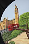 Custom Painted London Themed Kitchen Stool 4 small