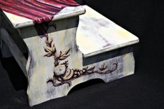 Hand Painted Tuscan Inspired Stepstool 3 small