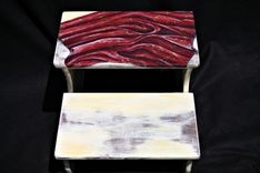 Hand Painted Tuscan Inspired Stepstool 4 small