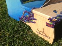 Hand Painted Shipwreck Theme Stepstool 3 small