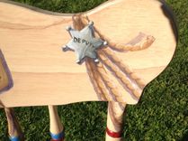 Child's Hand Painted Western Rocking Chair 3 small