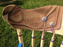 Child's Hand Painted Western Rocking Chair 4 small