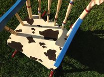 Child's Hand Painted Western Rocking Chair 6 small