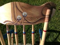 Child's Hand Painted Western Rocking Chair 5 small
