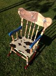 Child's Hand Painted Western Rocking Chair 1 small