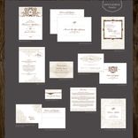 Sophisticated Border Wedding Invitations 3 small
