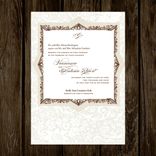 Sophisticated Border Wedding Invitations 2 small