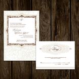 Sophisticated Border Wedding Invitations 1 small