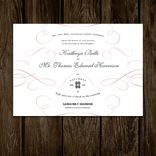 Pink Flourish Wedding Invitations 2 small