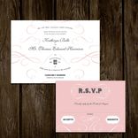 Pink Flourish Wedding Invitations 1 small