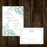 Floral Border Wedding Invitations 1 small
