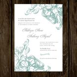 Floral Border Wedding Invitations 2 small