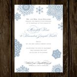 Winter Snowflake Wedding Invitations 2 small