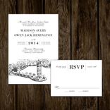 Classic Black And White Wedding Invitations 1 small