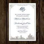 Detroit Skyline Wedding Invitations 2 small
