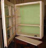 Antiqued Window Cabinet 5 small