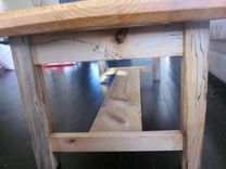 Spalted Curly Maple Coffee Table With Live Edge Pine 3 small