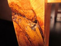 Spalted Curly Maple Coffee Table With Live Edge Pine 5 small