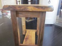 Spalted Curly Maple Side Table With Live Edge Pine 4 small