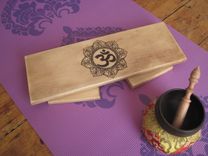 Folding Meditation Bench Om Symbol 2 small