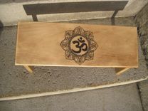 Folding Meditation Bench Om Symbol 4 small