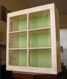 Antiqued Window Cabinet 2 small