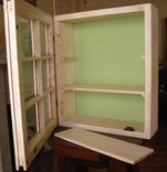 Antiqued Window Cabinet 3 small
