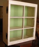 Antiqued Window Cabinet 4 small