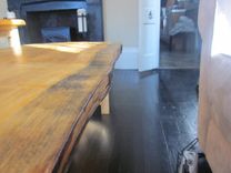 Spalted Curly Maple Coffee Table With Live Edge Pine 2 small