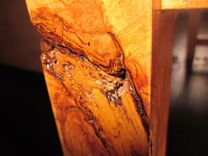 Spalted Curly Maple Coffee Table With Live Edge Pine 4 small