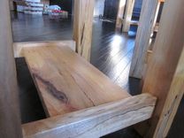 Spalted Curly Maple Side Table With Live Edge Pine 3 small