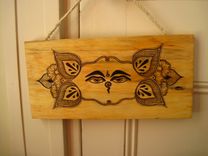 Buddha Wisdom Eyes Hanging Sign 1 small
