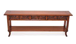 Sofa Back Table 3 Carved Drawers By Robert Seliger 1 small