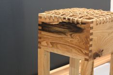 Stout Stool In White Walnut And Manila 2 small