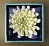 Ceramic Mum Flower Shadow Box Wall Hanging 1 small