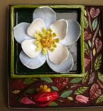 Flower Box Trio Wall Hanging , Home Or Garden Decor Mosaic Sculpture 4 small