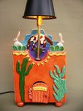 A Very Arizona Ceramic Lamp Base. 1 small