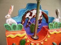 A Very Arizona Ceramic Lamp Base. 4 small