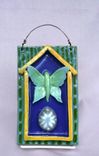 Luna Moth With Exotic Egg 3-D Tile Wall Hanging 1 small
