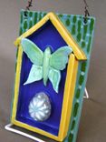 Luna Moth With Exotic Egg 3-D Tile Wall Hanging 4 small