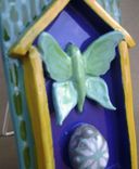 Luna Moth With Exotic Egg 3-D Tile Wall Hanging 5 small